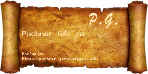 Puchner Géza névjegykártya